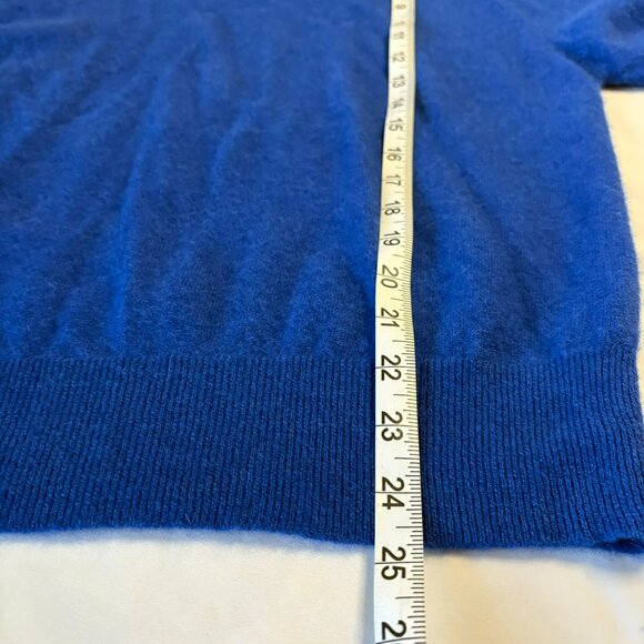Daniel Caron Wool Blend Cobalt Blue Mock Turtle Neck Long Sleeve Sweater Size M - Picture 9 of 12